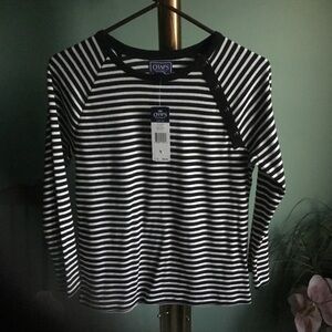 Bundle of 2 Striped Knit Tops by Chaps - Size M - New